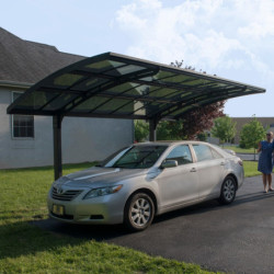 Carport en aluminium anthracite et polycarbonate ARIZONA BREEZE 5000 