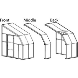Véranda en PVC et polycarbonate transparent 200x448cm Sun Room - RION