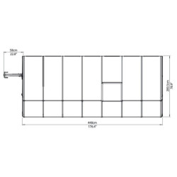 Véranda en PVC et polycarbonate transparent 200x448cm Sun Room - RION