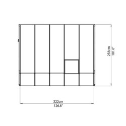 Véranda en PVC et polycarbonate transparent 258x322cm Sun Room - RION