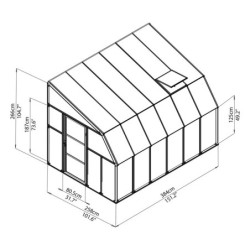 Véranda en PVC et polycarbonate transparent 258x384cm Sun Room - RION