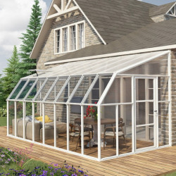 Véranda en PVC et polycarbonate transparent 258x508cm Sun Room - RION