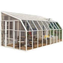 Véranda en PVC et polycarbonate transparent 258x570cm Sun Room - RION