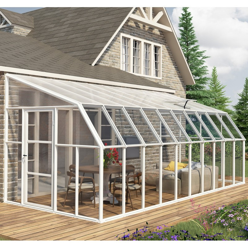 Véranda en PVC et polycarbonate transparent 258x632cm Sun Room - RION