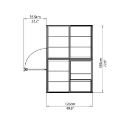 Serre de jardin en alu et polycarbonate 2,3m² Harmony™ verte – Palram