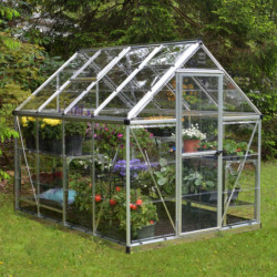 Serre de jardin en alu et polycarbonate 4,6m² Harmony™ Silver – Palram