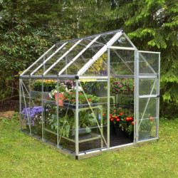 Serre de jardin en alu et polycarbonate 4,6m² Harmony™ Silver – Palram