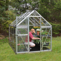 Serre de jardin en alu et polycarbonate 4,6m² Harmony™ Silver – Palram