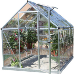 Serre de jardin en alu et polycarbonate 4,6m² Harmony™ Silver – Palram