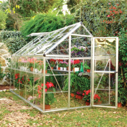 Serre de jardin en alu et polycarbonate 5,7m² Harmony™ Silver – Palram