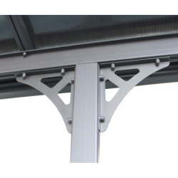 Pergola adossée ajustable - toit de terrasse en alu 3,05x6,18m X-METAL