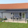Pergola adossée ajustable - toit de terrasse en alu 3,05x6,18m X-METAL