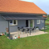 Pergola adossée ajustable - toit de terrasse en alu 3,05x6,18m X-METAL