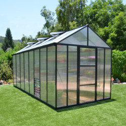 Serre de jardin en alu et polycarbonate 11,8m² Glory Premium – Palram