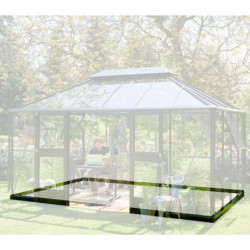 Embase pour serre Grand Oase 13m² en acier galvanisé laqué noir - Juliana