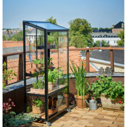 Serre urbaine en verre trempé avec roulettes City Greenhouse - Juliana