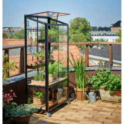 Serre urbaine en verre trempé avec roulettes City Greenhouse - Juliana