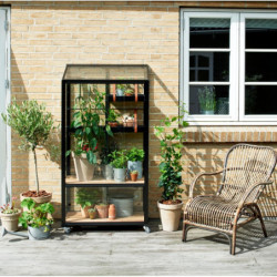 Serre urbaine en verre trempé avec roulettes City Greenhouse - Juliana