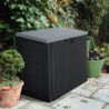 Coffre de jardin multifonctions toit plat en résine 1200L Keter NOIR