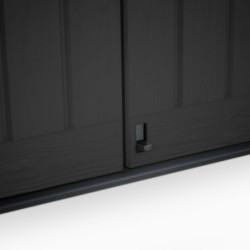 Coffre de jardin multifonctions toit plat en résine 1200L Keter NOIR