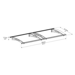 Auvent marquise transparent AQUILA™ 3000 - Palram 