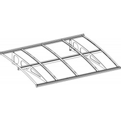 Auvent marquise en polycarbonate 3 mm Bordeaux™ 2230 – Palram