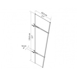 Auvent latéral en acrylique transparent Pegasus™ 620 – Palram - Canopia