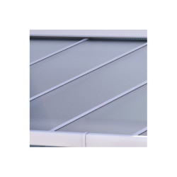 Toit de terrasse ajustable en aluminium laqué blanc 3,75x2,55m X-METAL