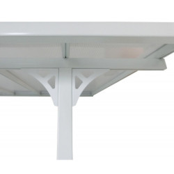 Toit de terrasse ajustable en aluminium laqué blanc 3,75x2,55m X-METAL