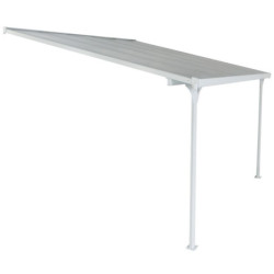 Toit de terrasse ajustable en aluminium laqué blanc 3,05x3,14m X-METAL
