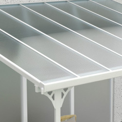 Toit de terrasse ajustable en aluminium laqué blanc 3,05x4,36m X-METAL