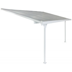 Toit de terrasse ajustable en aluminium laqué blanc 3,05x4,36m X-METAL