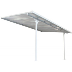 Toit de terrasse ajustable en aluminium laqué blanc 3,05x4,36m X-METAL