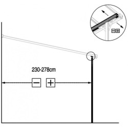 Toit de terrasse ajustable en aluminium laqué blanc 3,05x4,36m X-METAL
