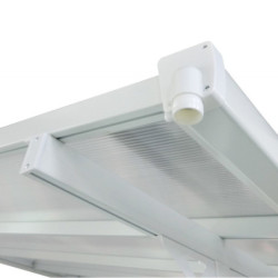 Toit de terrasse ajustable en aluminium laqué blanc 3,05x4,36m X-METAL
