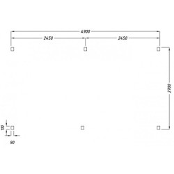 Carport monopente en bois 15,6m² traité marron - Gardy Shelter