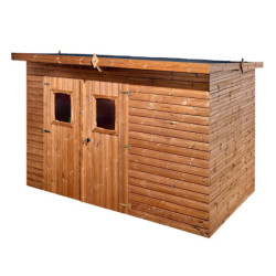 Abri Theora 6,45m² en bois thermo traité et toiture Onduline HABRITA