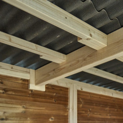 Abri Theora 6,45m² en bois thermo traité et toiture Onduline HABRITA