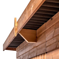 Abri Theora 6,45m² en bois thermo traité et toiture Onduline HABRITA