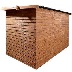 Abri Theora 6,45m² en bois thermo traité et toiture Onduline HABRITA