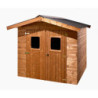 Abri Thermabri 7,81m² en bois thermo traité toiture en acier HABRITA