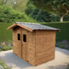 Abri Thermabri 7,81m² en bois thermo traité toiture en acier HABRITA