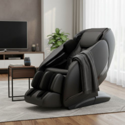 Fauteuil massant chauffant anthracite - Zero Gravity - Bluetooth - Luxe K389-1 - KÔSU