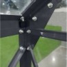 Green Protect Serre de jardin en verre Aluminium et verre trempé Gris 6.05m²