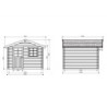 Abri de jardin Sologne 8,88 m² en bois massif 28mm autoclave - SOLID