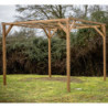 Pergola THONON 8,88m² en bois thermo chauffé sans couverture - HABRITA