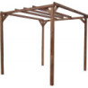 Pergola THONON 8,88m² en bois thermo chauffé sans couverture - HABRITA