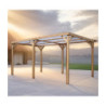 Pergola THONON 15,10m² en bois massif avec couverture PVC – HABRITA