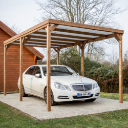 Pergola THONON 15,10m² en bois massif avec couverture PVC – HABRITA