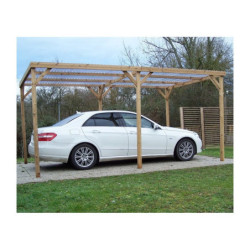 Pergola THONON 15,10m² en bois massif avec couverture PVC – HABRITA